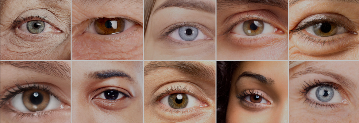 Collage de los ojos de 10 personas diferentes.